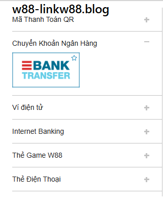 Chọn phương thức nạp tiền W88 Chọn phương thức nạp tiền W88